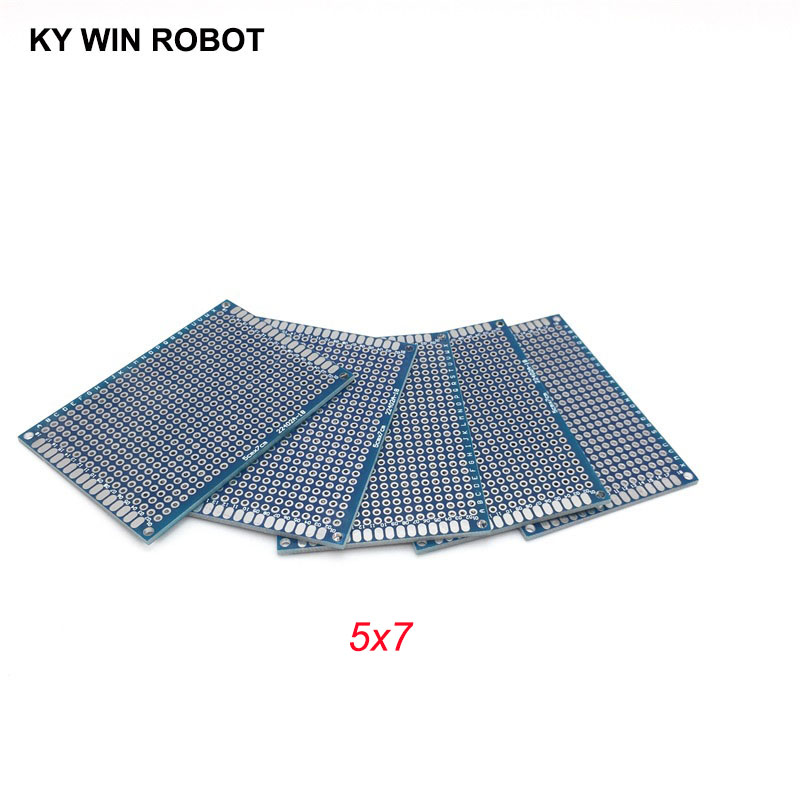 Pcb Prototyping Board - 5 pces 5x7cm 50x70mm azul duplo