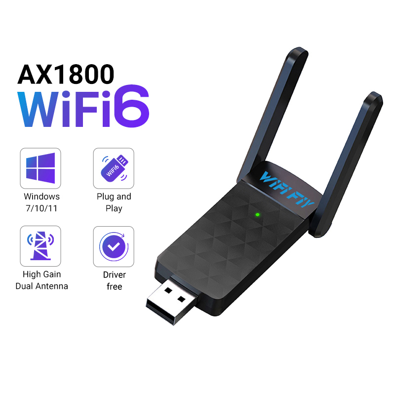 Antenna 2.4Ghz - 1800mbps wifi 6 adaptador usb 5g/2.4ghz