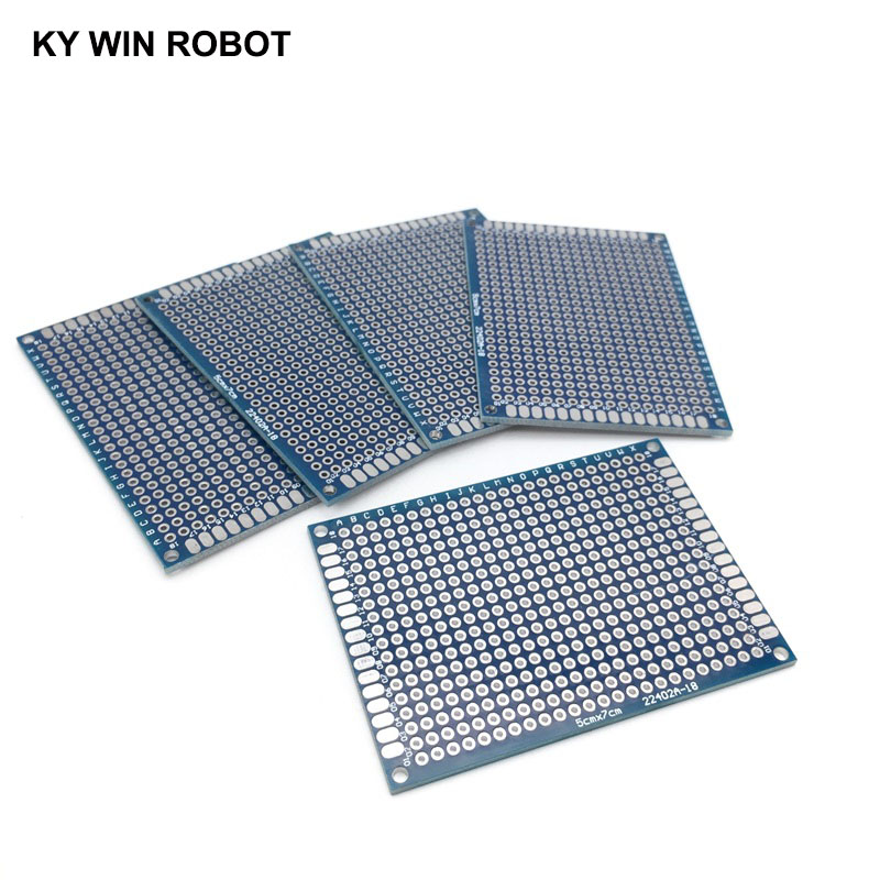 5 pces 5x7cm 50x70mm azul dupl - Pcb Prototyping Board avaliação e preço