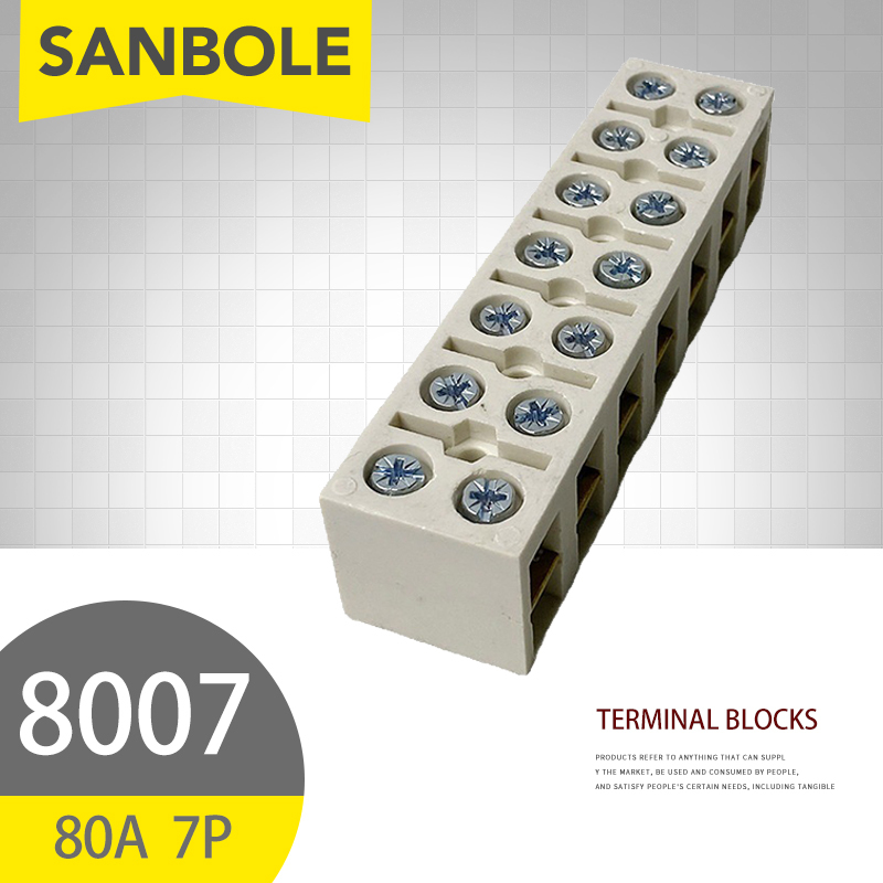10 pces 80a/7p terminais termi - Screw Terminal Block avaliação e preço